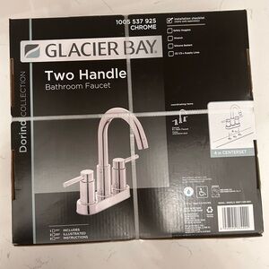 New Glacier Bay Dorind 4 in. Centerset High-Arc Bathroom Faucet in Chrome